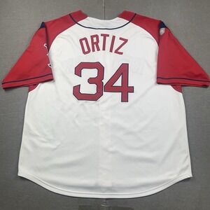 Vintage Boston Red Sox Jersey Mens XXL David Ortiz #34‎ Majestic White Stitched
